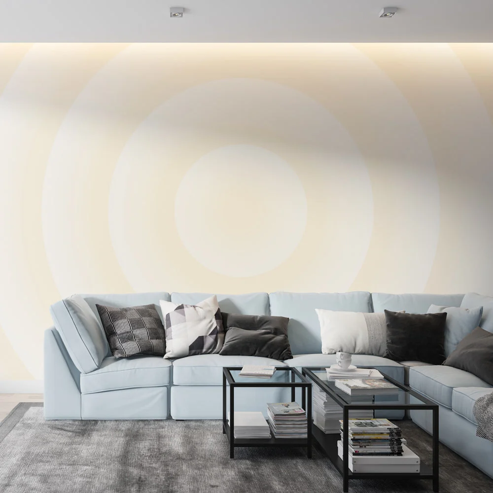 Mural Wallpaper circle | Beige gradient