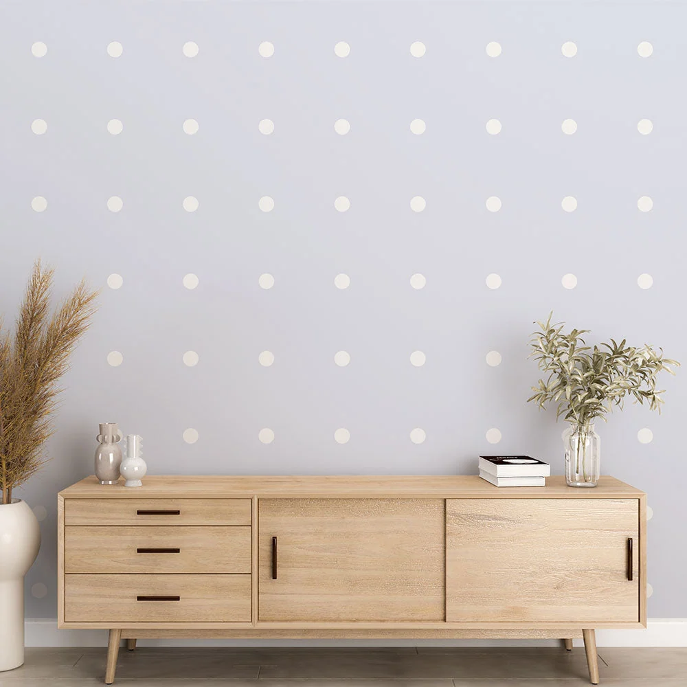 Mural Wallpaper polka dots | Discreet and elegant