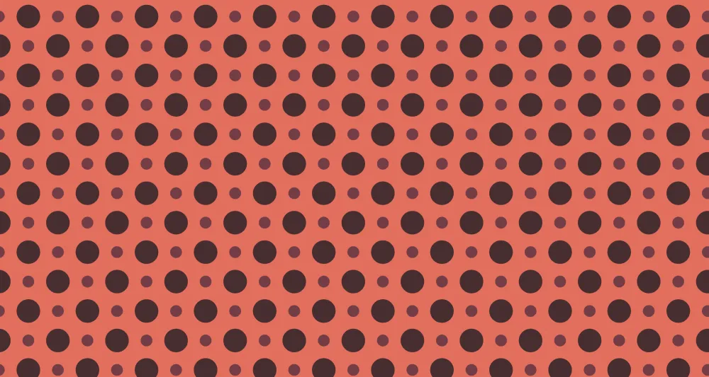 Mural Wallpaper polka dots | Retro orange and black pattern