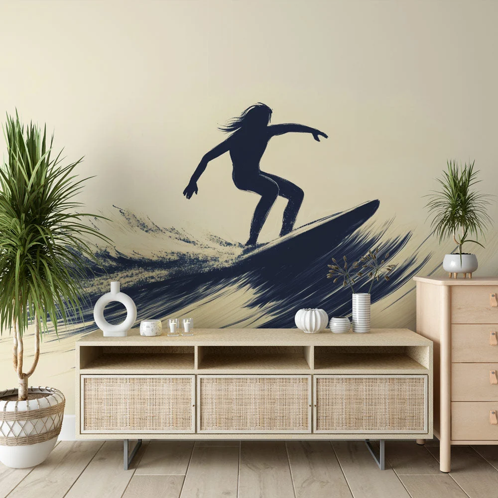 Mural Wallpaper surf | Dynamic illustration