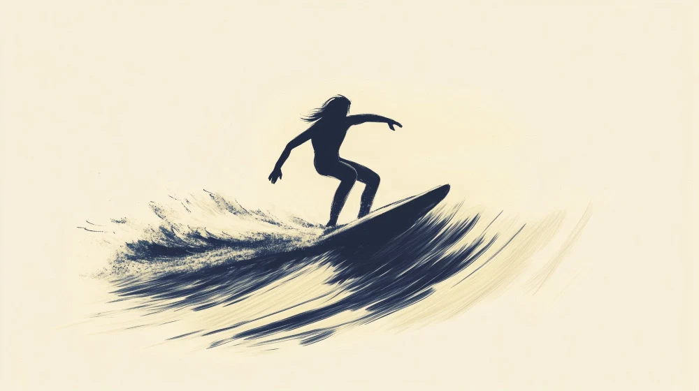 Mural Wallpaper surf | Dynamic illustration