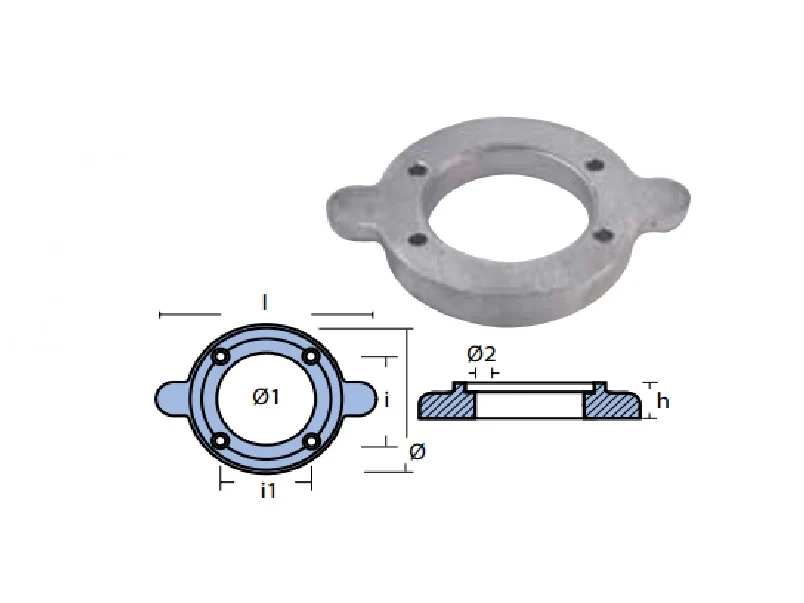Martyr® Anode Magnesium collar Yanmar SD 20 30 40 50 60 196420-02652