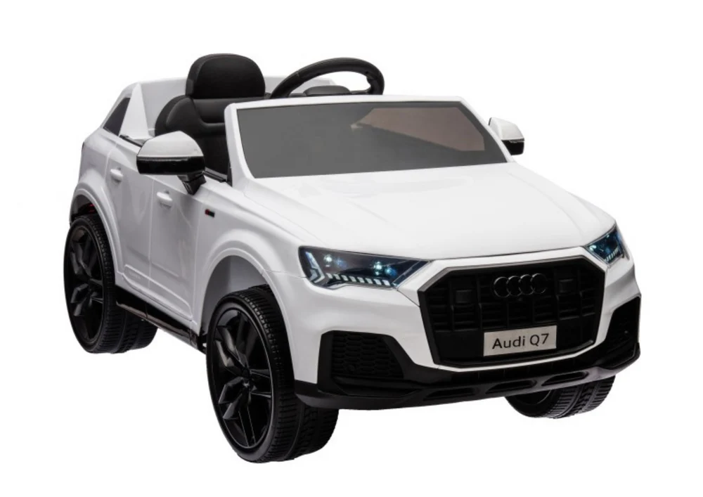 Licencirani auto na akumulator Audi Q7 - bijeli/lakirani