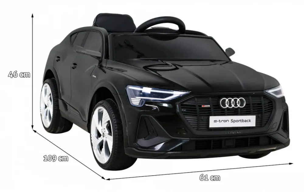 Licencirani auto na akumulator Audi E-Tron Sportback - crnii