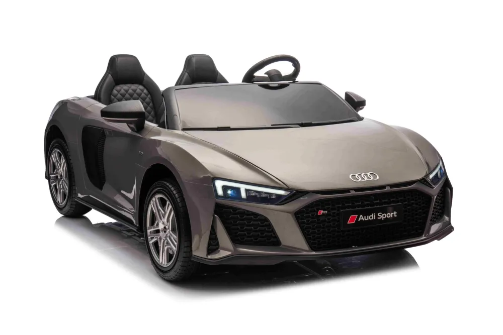 Licencirani auto na akumulator Audi R8 Spyder LIFT - dvosjed - sivi