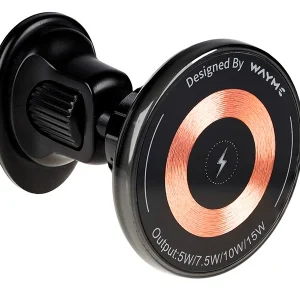 WAYME magnetski držč za ventilacijsku rešetku s 15W indukcijskim punjačem + USB-C > USB-C kabel 100 cm