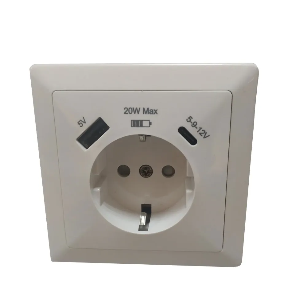 WLT 1238LT Utičnica shuko USB +C