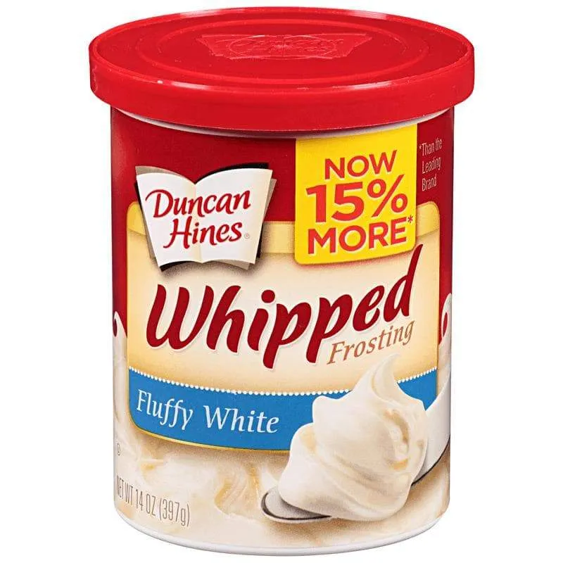 Duncan Hines Whipped Frosting Fluffy White, vanilijeva glazura od 397g