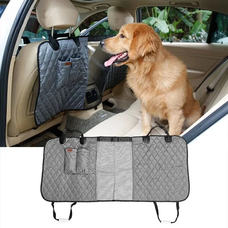 Doglemi sigurnosna mrež za auto za pse i mačke, 124×46 cm - siva