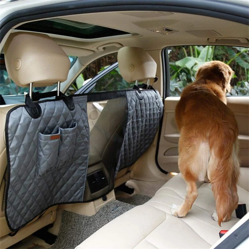 Doglemi sigurnosna mrež za auto za pse i mačke, 124×46 cm - siva