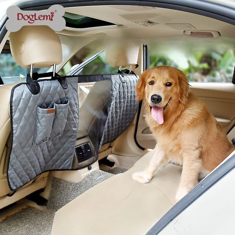 Doglemi sigurnosna mrež za auto za pse i mačke, 124×46 cm - siva