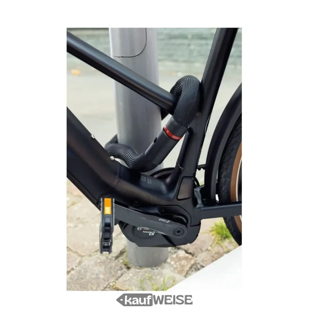 ABUS Goose Lock 6206K/110 Lančana brava (110 cm) | Razina 7 | Dimenzionalno stabilna i prikladna za bojanje | Crna