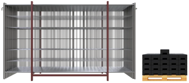 Transportna paleta – mobilna ograda (20 panela)