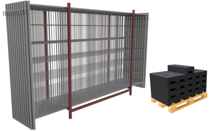 Transportna paleta – mobilna ograda (20 panela)
