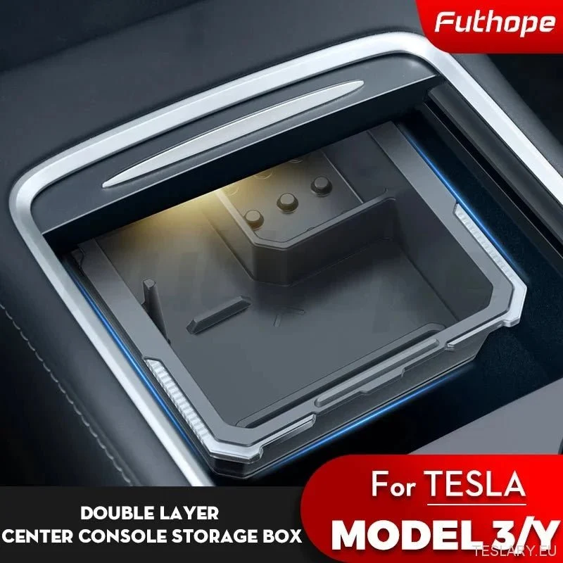 2--1 prozirna središnja kontrolna kutija za pohranu za Tesla Model 3 y kartice slušalice particija pohranjivanje estetskog...