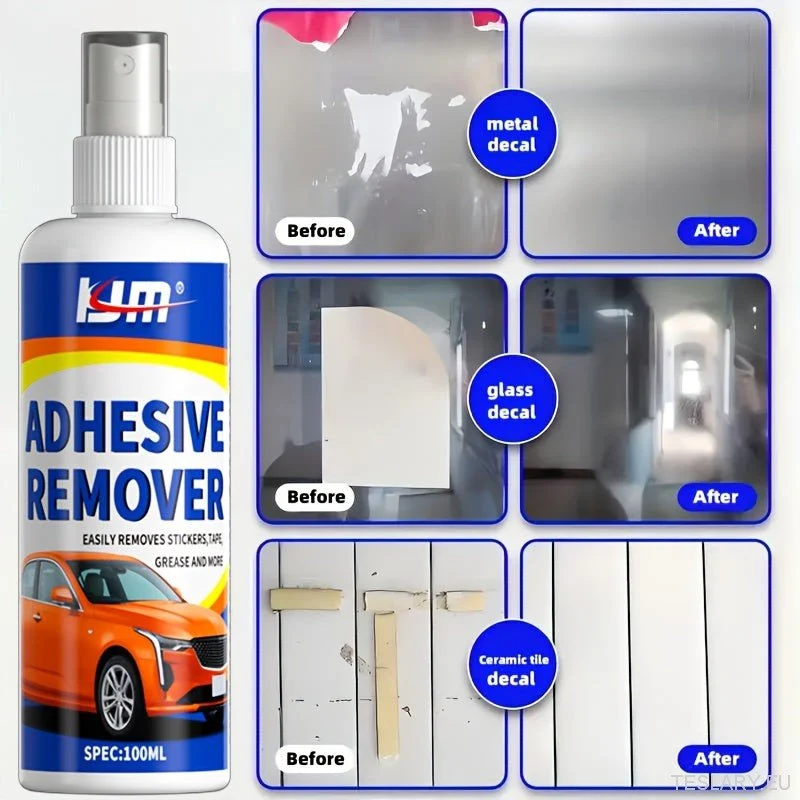 Adhesive Remover Spray - Fast Removal Stubborn Residue, Ideal Car Windows & Paint - Portable Spray Kit Glue Spatula, Easy...