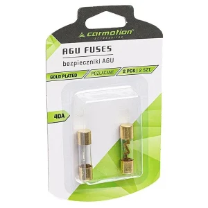 AGU stakleni osigurač 10,3x38 mm, 40A, pozlaćen, 2 kom