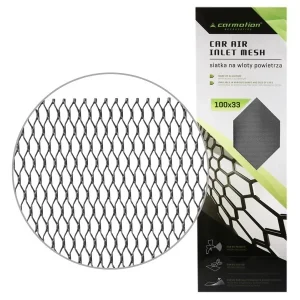 Aluminijska mrežica za ventilaciju automobila 8x25 mm, saćasta, ploč 100x33 cm, crna