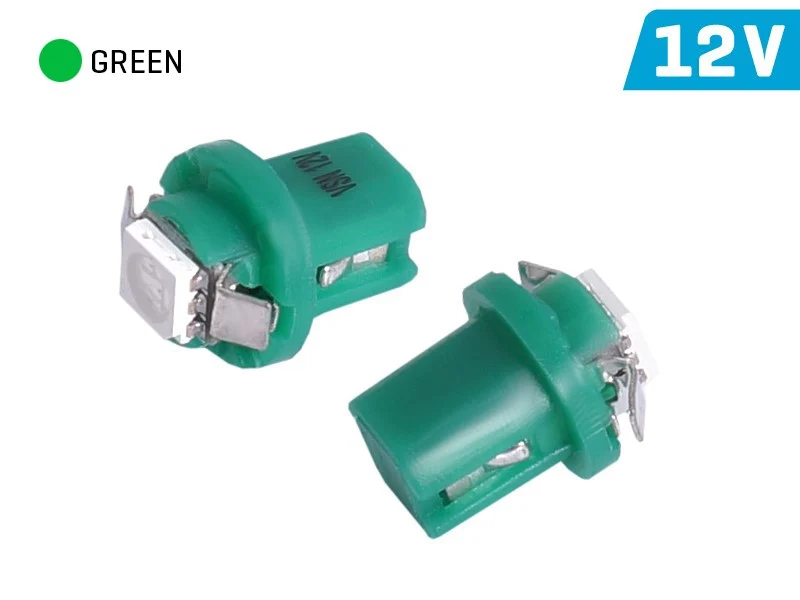 Žarulja VISION T5 BAX B8.5d 12V 1x 5050 SMD LED, zelena, 2 kom
