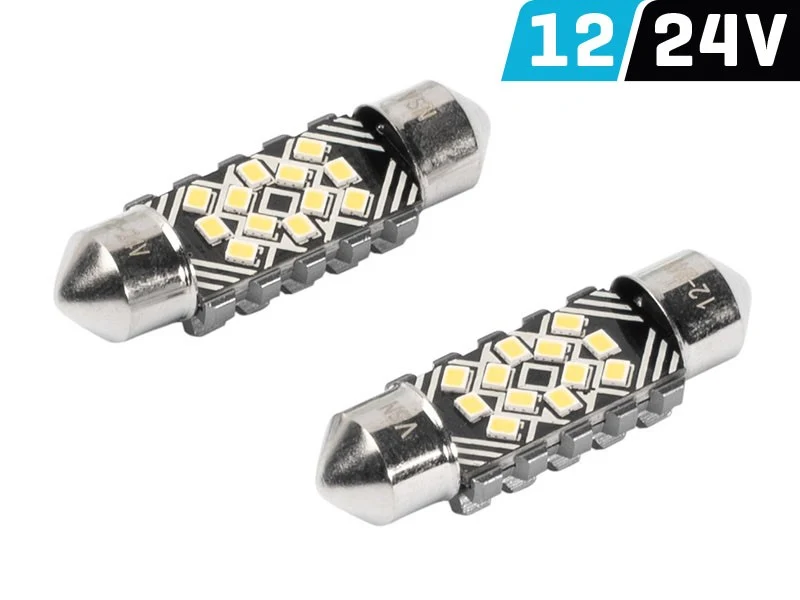 Žarulja VISION Festoon SV8.5 36 mm 12/24V 12x 2016 SMD LED, CANBUS, bijela, 2 kom