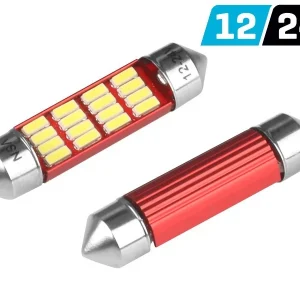 Žarulja VISION Festoon SV8.5 39 mm 12/24V 12x 4014 SMD LED, nepolarna, CANBUS, bijela, 2 kom