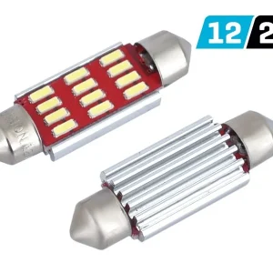 Žarulja VISION Festoon SV8.5 39 mm 12/24V 12x 4014 SMD LED, CANBUS, bijela, 2 kom, 2 kom