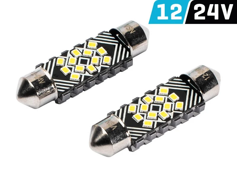 Žarulja VISION Festoon SV8.5 39 mm 12/24V 12x 2016 SMD LED, CANBUS, bijela, 2 kom
