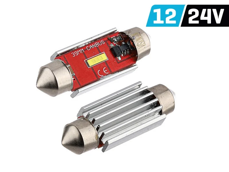 Žarulja VISION Festoon SV8.5 39 mm 12/24V 1x 1860 SMD LED, nepolarna, CANBUS, bijela, 2 kom