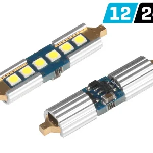 Žarulja VISION Festoon SV8.5 39 mm 12/24V 6x 3030 SMD LED, nepolarna, CANBUS, bijela, 2 kom