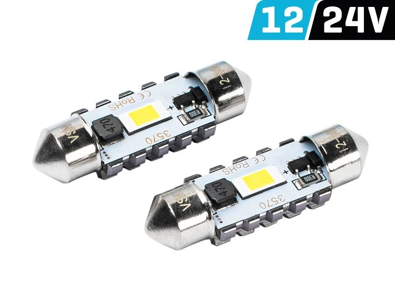 žarulja VISION Festoon SV8.5 36 mm 12/24V 2x 3570 SMD LED, CANBUS, bijela, 2 kom