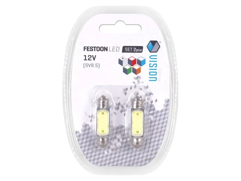 Žarulja VISION Festoon SV8.5 39 mm 12V 12V 1x HP LED, bijela, 2 kom