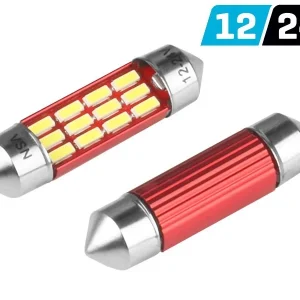 Žarulja VISION Festoon SV8.5 36mm 12/24V 12x 4014 SMD LED, nepolarna, CANBUS, bijela, 2 kom