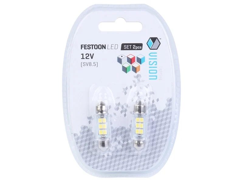 Žarulja VISION Festoon SV8.5 36mm 12V 6x 2835 SMD LED, bijela, 2 kom