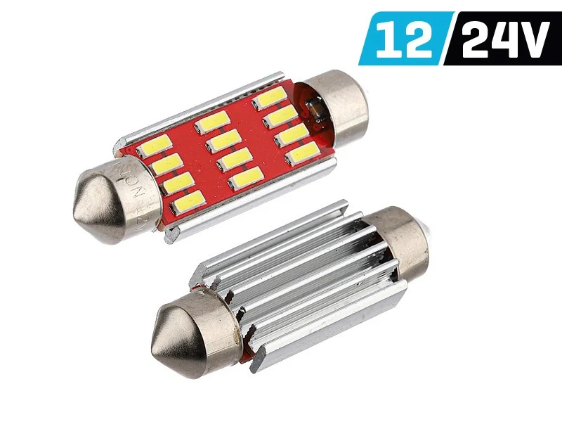 Žarulja VISION Festoon SV8.5 41mm 12/24V 12x 4014 SMD LED, CANBUS, bijela, 2 kom