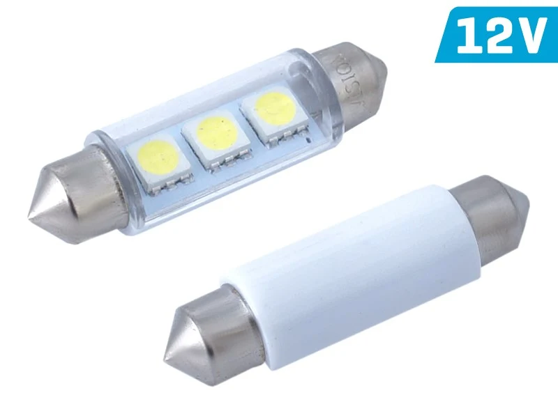 Žarulja VISION Festoon SV8.5 41mm 12V 3x 5050 SMD LED, bijela, 1 kom