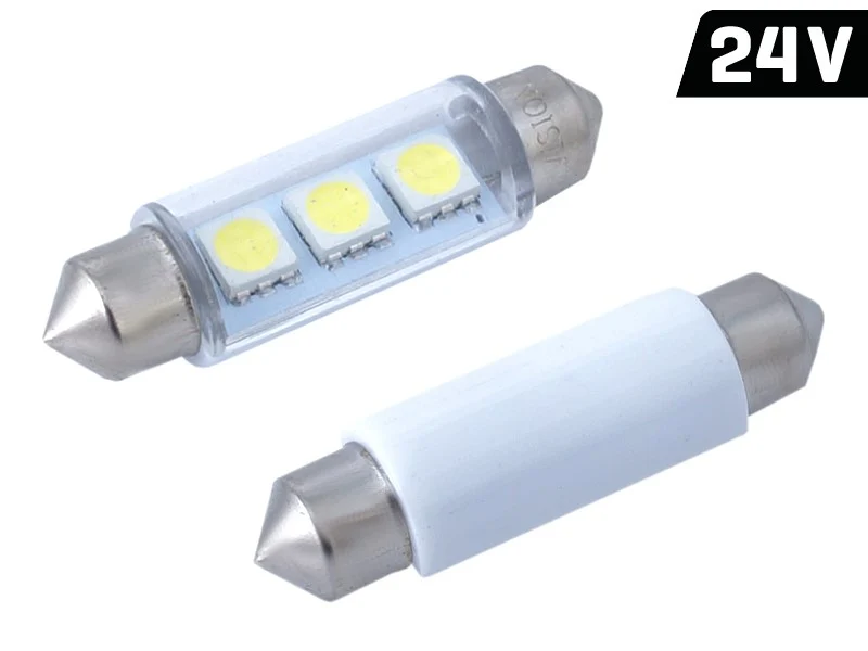 Žarulja VISION Festoon SV8.5 41mm 24V 3x 5050 SMD LED, bijela, 2 kom