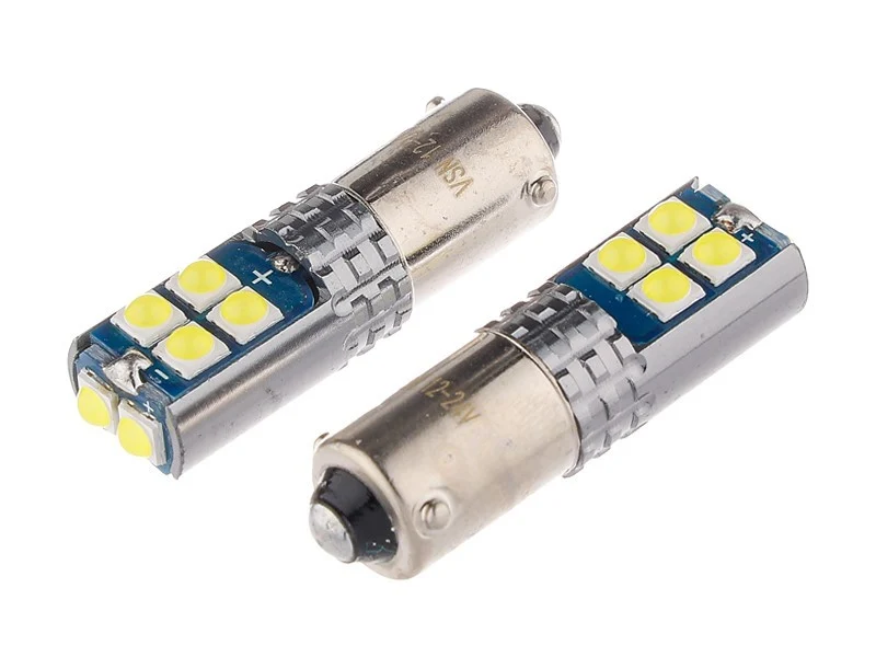 Žarulja VISION H6W BAX9s 12/24V 10x 3030 SMD LED, nepolarna, CANBUS, bijela, 2 kom