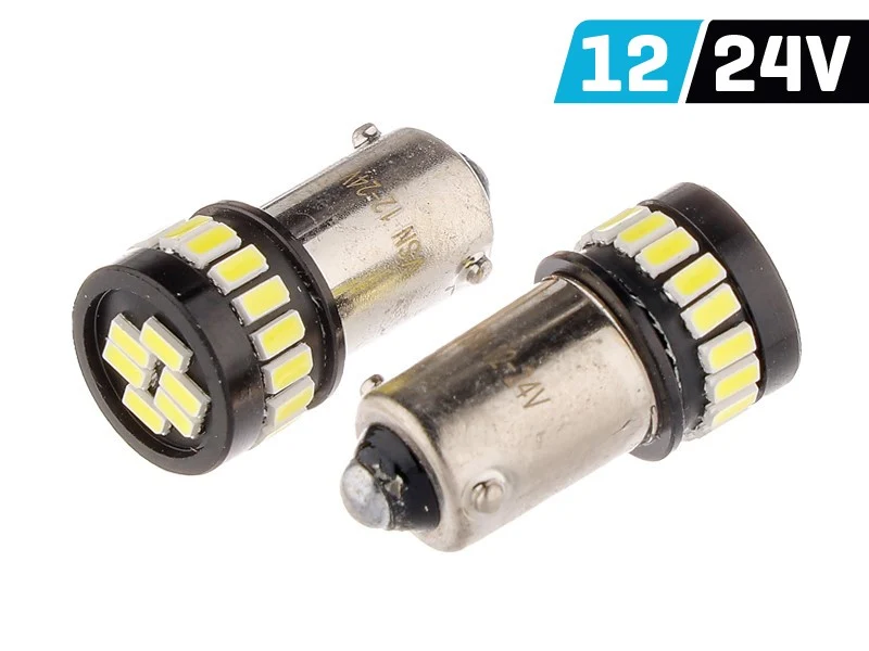 Žarulja VISION H6W BAX9s 12/24V 24x 3014 SMD LED, nepolarna, CANBUS, bijela, 2 kom
