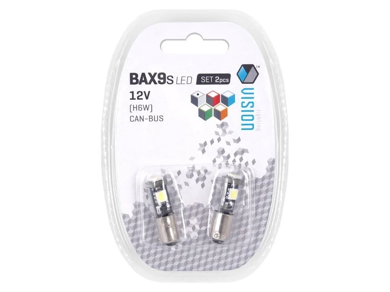 Žarulja VISION H6W BAX9s 12V 3x 5050 SMD LED, CANBUS, bijela, 2 kom