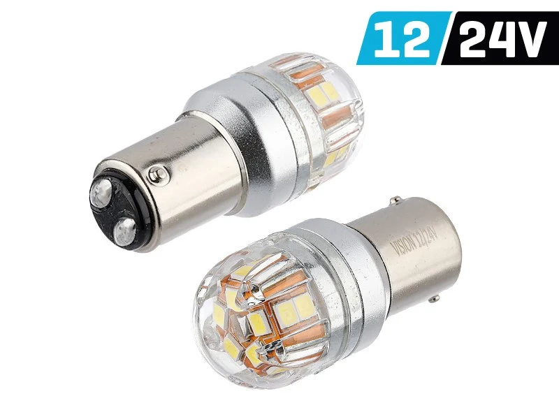 Žarulja VISION P21 / 5W BAY15d 12/24V 15x 2835 SMD OSRAM Chip, CANBUS, bijela, 2 kom