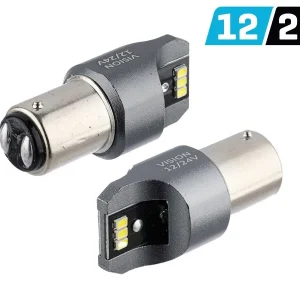 žarulja VISION P21 / 5W BAY15d 12/24V 6x 3020 SMD LED, nepolarna, CANBUS, bijela, 2 kom