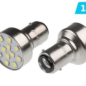 Žarulja VISION P21 / 5W BAY15d 12V 12x 5mm LED, bijela, 2 kom
