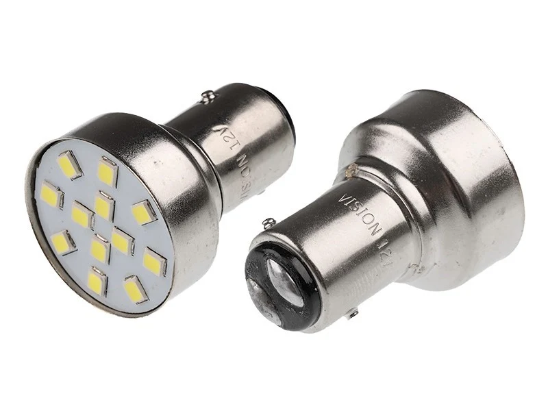 Žarulja VISION P21 / 5W BAY15d 12V 12x 5mm LED, bijela, 2 kom