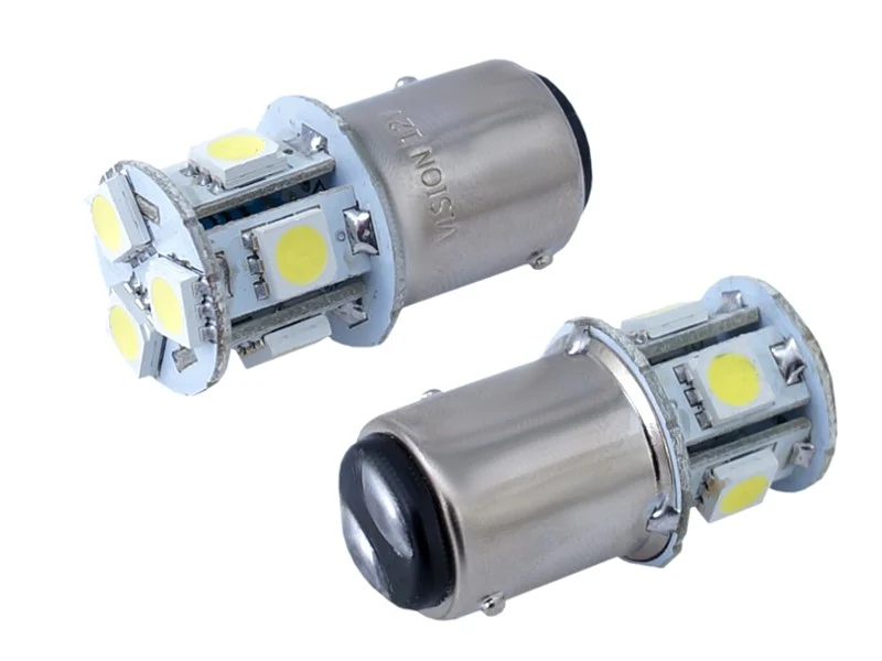 Žarulja VISION P21 / 5W BAY15d 12V 8x 5050 SMD LED, bijela, 2 kom