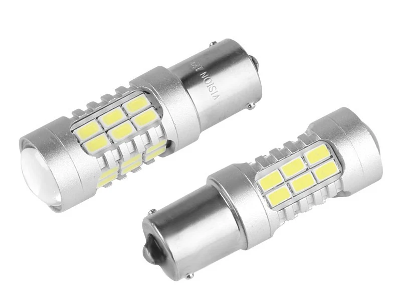 Žarulja VISION P21W BA15s 12/24V 27x 5730 SMD LED, s lećom, CANBUS, bijela, 2 kom