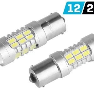 Žarulja VISION P21W BA15s 12/24V 27x 5730 SMD LED, s lećom, CANBUS, bijela, 2 kom