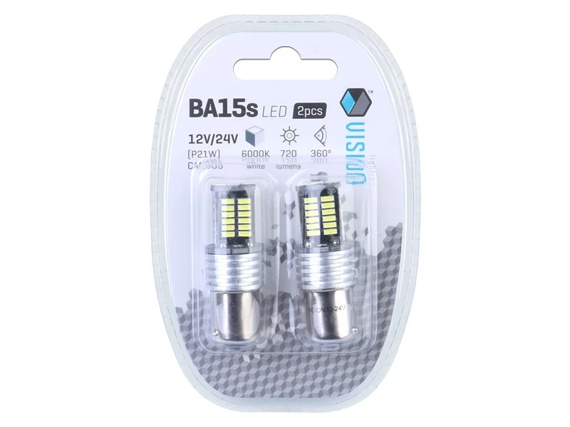 Žarulja VISION P21W BA15s 12/24V 30x 4014 SMD LED, CANBUS, bijela, 2 kom