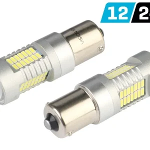 Žarulja VISION P21W BA15s 12/24V 52x 4014 SMD LED, s lećom, CANBUS, bijela, 2 kom
