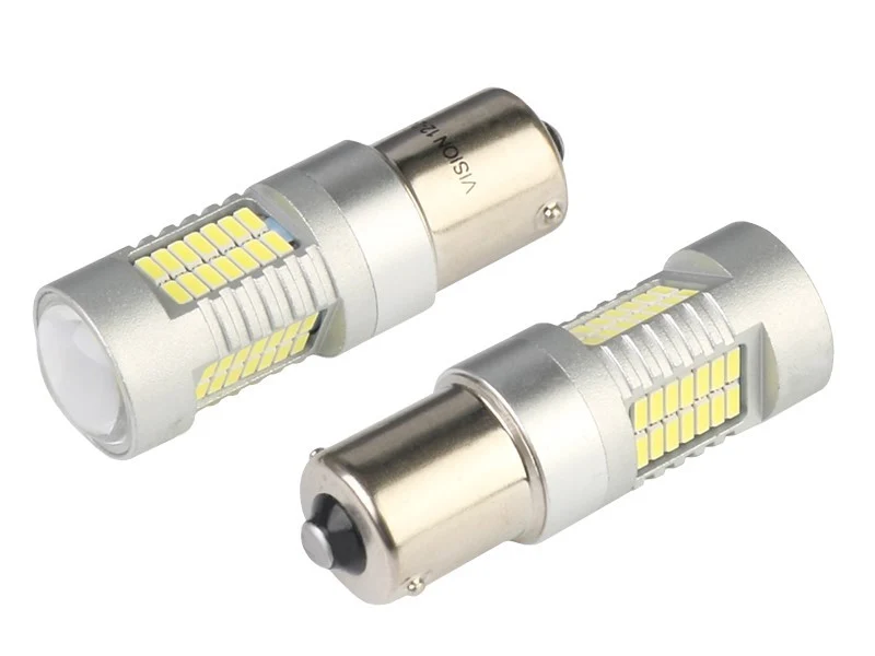 Žarulja VISION P21W BA15s 12/24V 52x 4014 SMD LED, s lećom, CANBUS, bijela, 2 kom