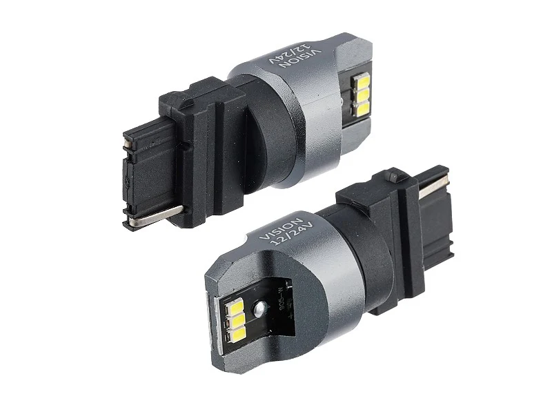 Žarulja VISION P27W (T25) 12/24V 6x 3020 SMD LED, nepolarna, CANBUS, bijela, 2 kom